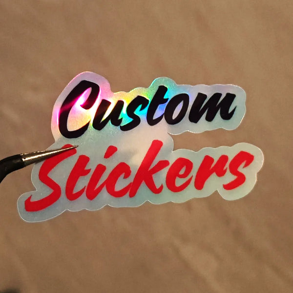 100pcs Custom Holographic Glitter Stickers