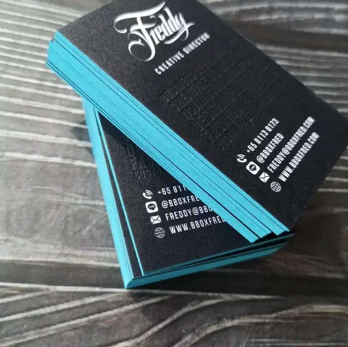 Custom 600gsm cotton paper white letterpress Embossed business card