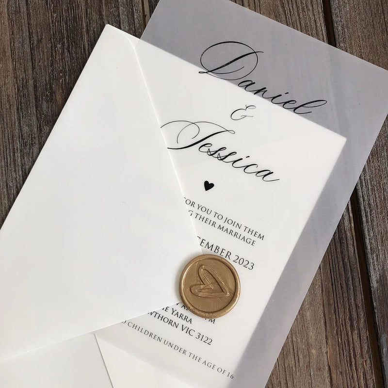 Vellum Wedding invitation Card